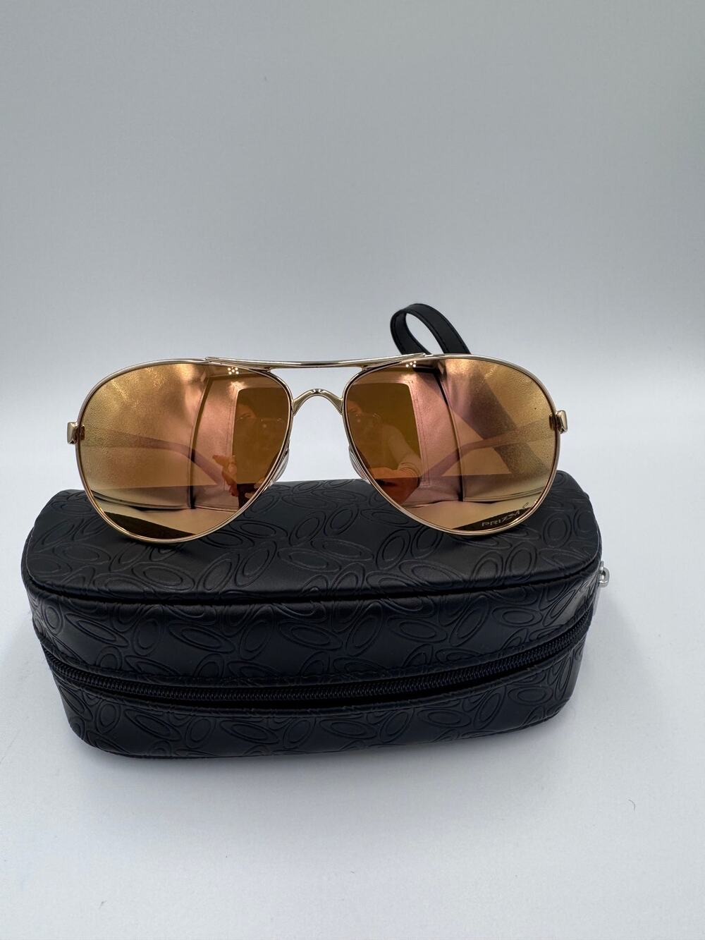 Oakley Polarized Sunglasses, OO4079 FEEDBACK Polished Gold Prizm Rose Gold